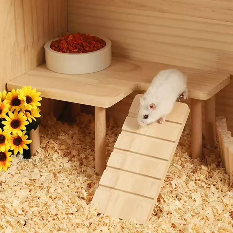 Hamster Wooden Ladder Platform Jumping Board Playground Hamster Climbing Toy Small Pets Stairs Toy 1005012102833213