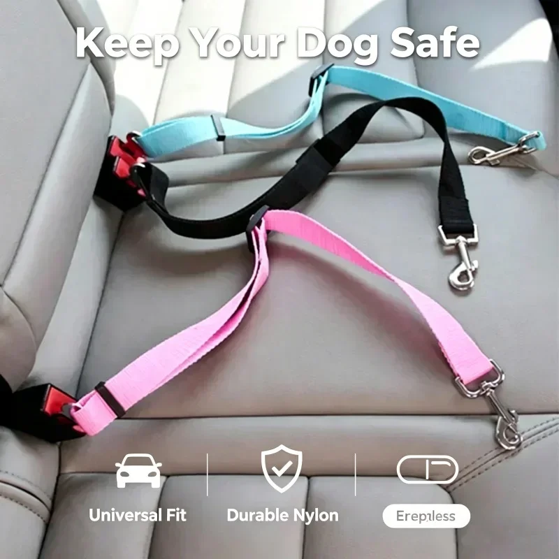 Adjustable Pet Dog Car Seat Belt Leash Heavy Duty Durable Nylon Pet Safety Harness Universal 1005012102882692