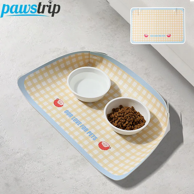 PU 45x30cm Pet Feeding Mat Half-Surrounding Pet Placemat for Cats Dogs Non-Slip Dog Cat 1005012103711425