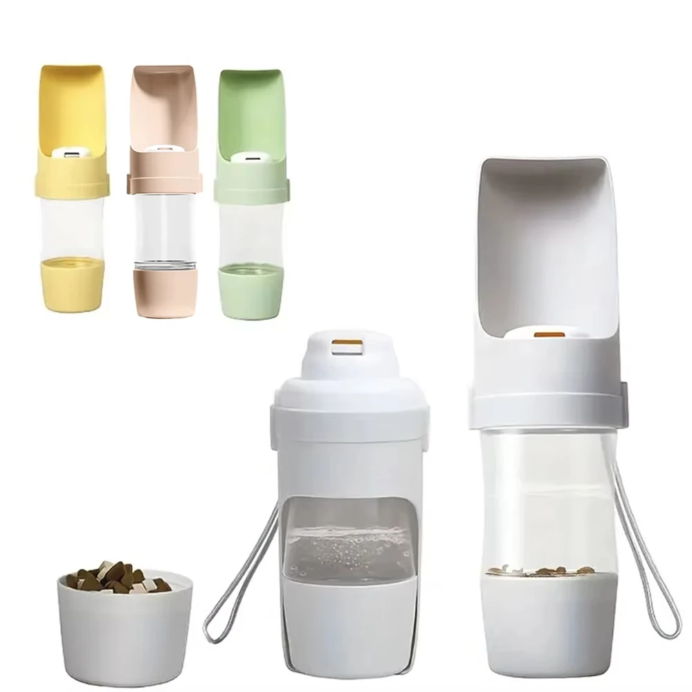 Pet Travel Water Bottle Portable with Food Container Foldable 2in1 Pet Outdoor Bowl Puppy Dog Cat 1005012104710203