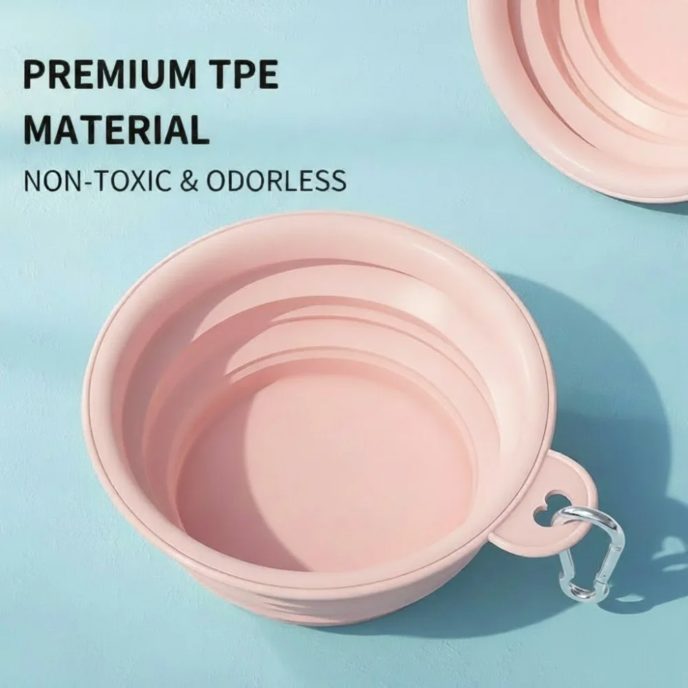 350ml/1000ml Collapsible Dog Bowl Outdoor Travel Pet Drinking Bowl for Dog Cats Folding TPE 1005012105075514