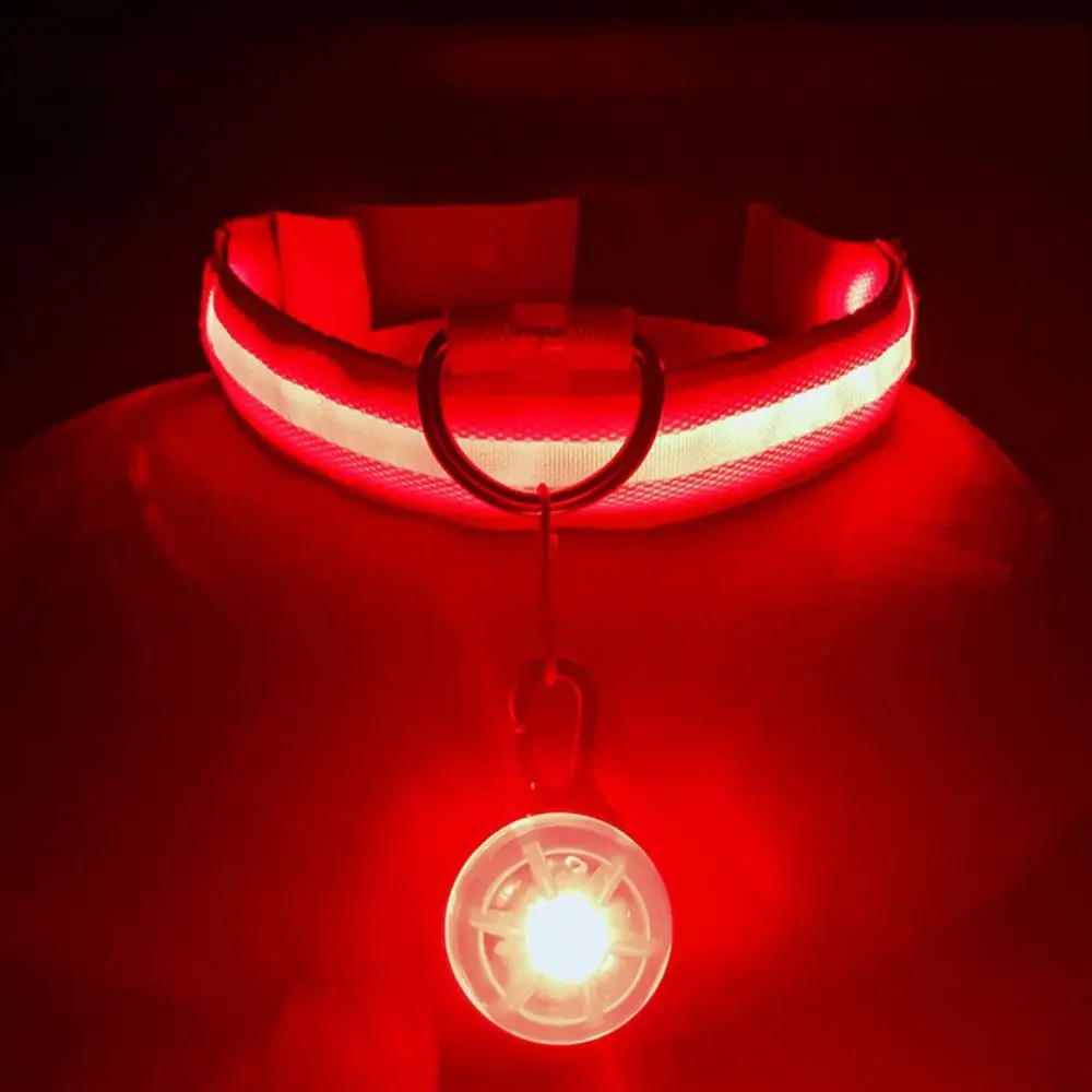 Luxury With Flashing Pendant Glowing Dog Collar USB Adjustable Luminous Safety Collar Detachable 1005012107400050