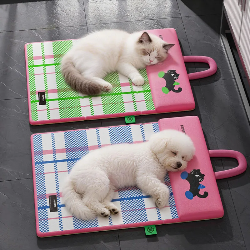 Foldable Double-Sided Cooling Pet Mat with Headrest 1005012109267895