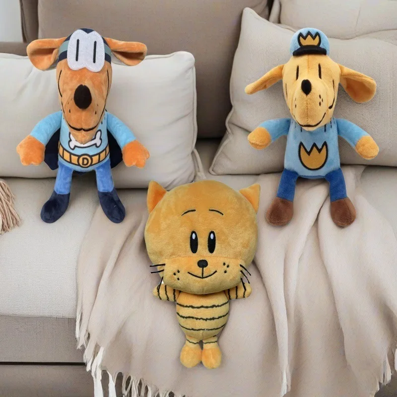 25cm Dog Man Plush Toys Dogman Soft Stuffed Doll Cartoon Petey the Cat Puppy Chief Plushie Animals 1005012110481741