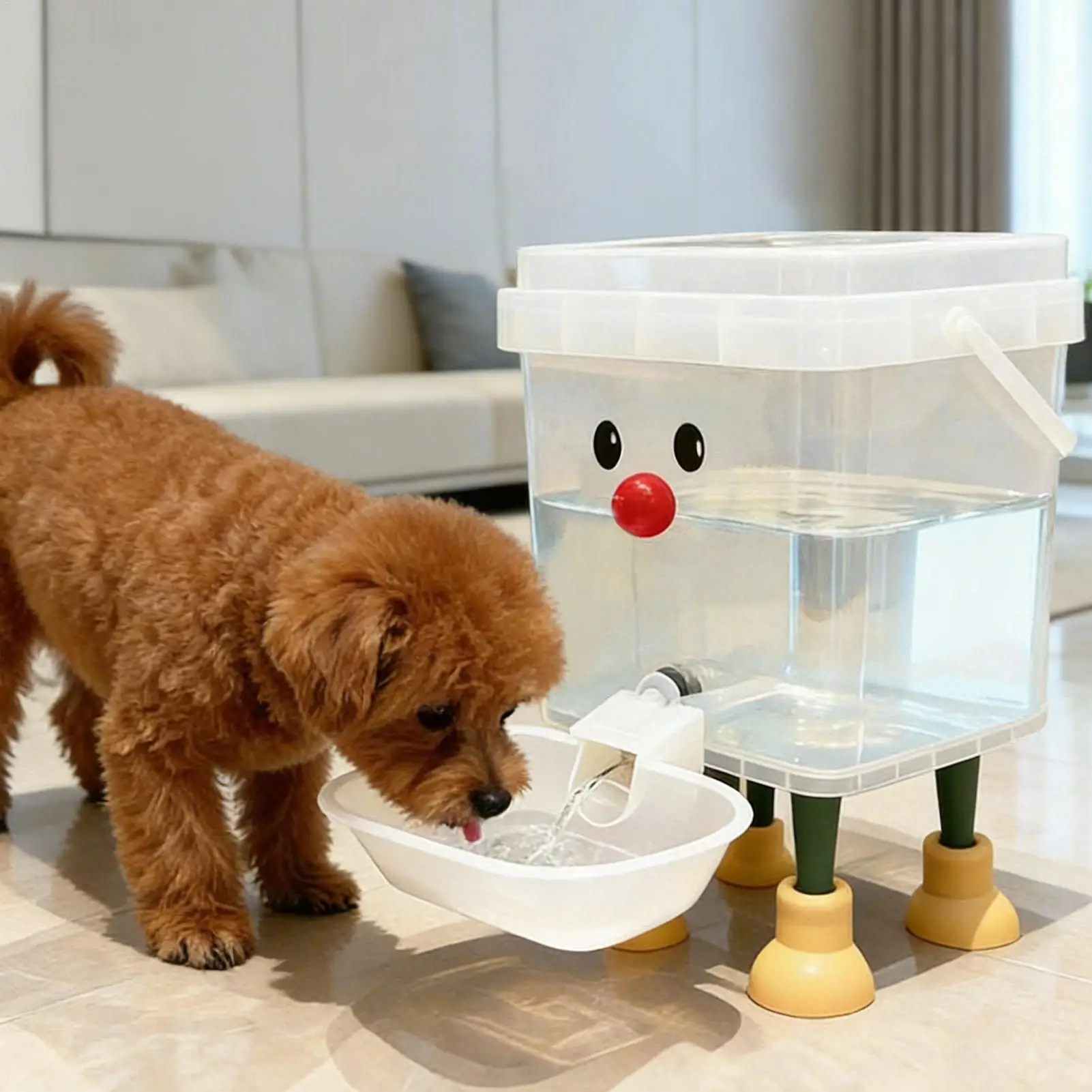 Automatic Pet Water Dispenser Smile Face Auto Cat Dog Fountain Bowl Cartoon Puppy Fountain 1005012110853225