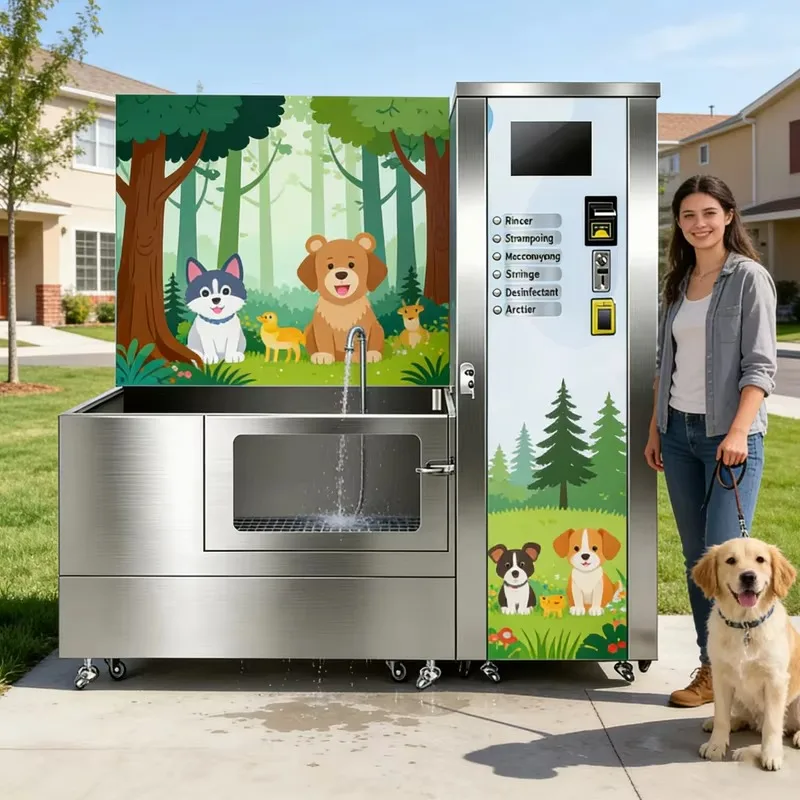 Commercial Pet Bathing Vending Machine Coin-Operated Dog Shower for Grooming Trailer Custom 1005012111617524