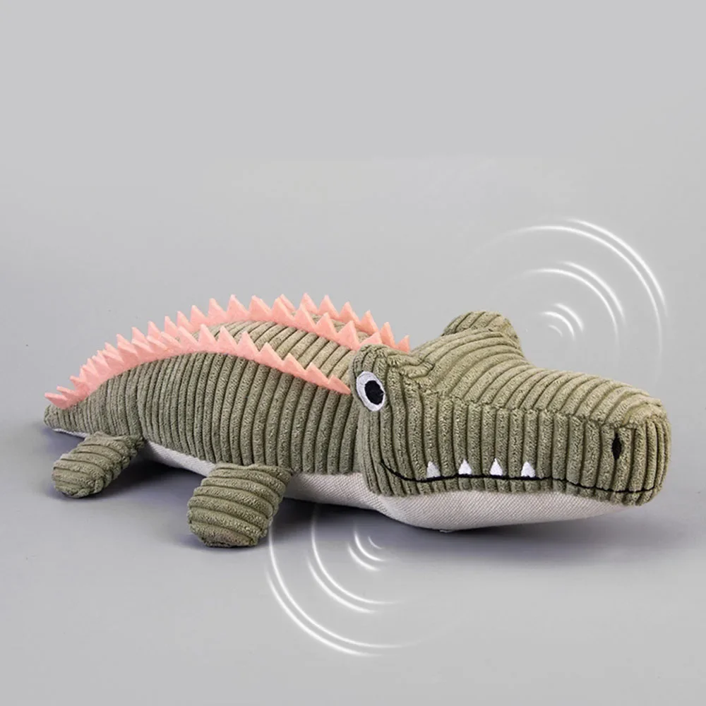 Realistic Crocodile Plush Dog Toy, Squeaky Chew Toy for Puppies, Bite-Resistant Molar Teeth Cleaning 1005012112599445