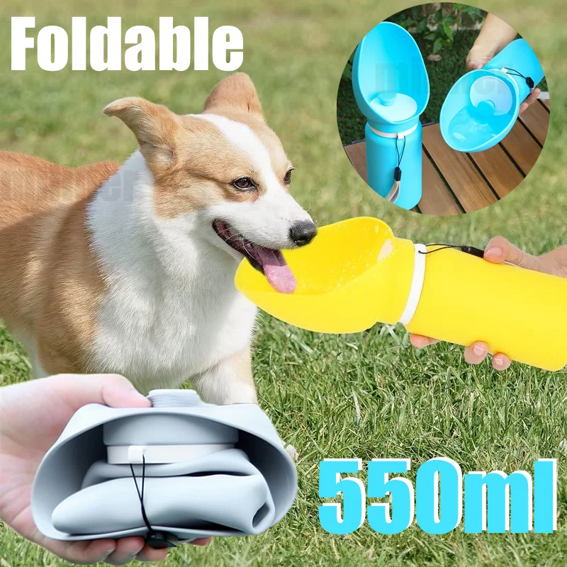 550ml Foldable Portable Dog Water Bottle Silicone Leak-Proof Large Capacity Dog Travel Water Bottle 1005012112691859