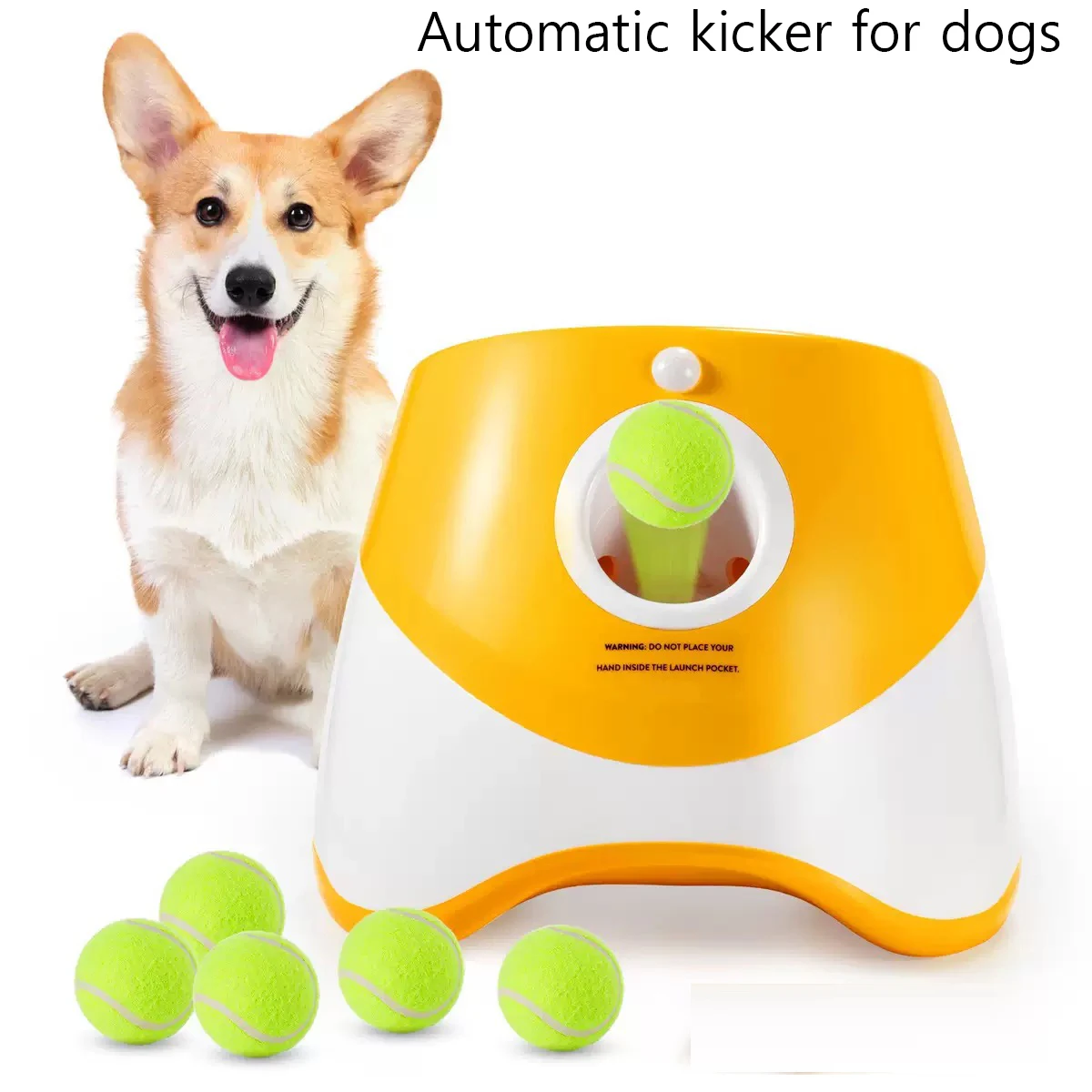 Dog Ball Thrower Launcher Ball Launcher for Dogs with 3Tennis Ball Interacive Dog Toys Fun Indoor 1005012114818166