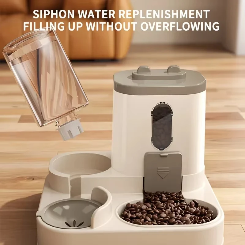 Automatic Integrated Cat Food and Water Dispenser Set Easy to Clean and Refill 1005012115318641