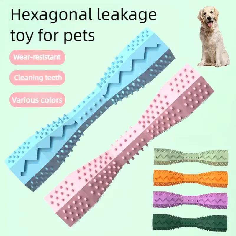 Durable Dog Chew Stick Teething Toy Bite Resistant Leakage Food Dispenser Pet Teeth Cleaning 1005012115648995