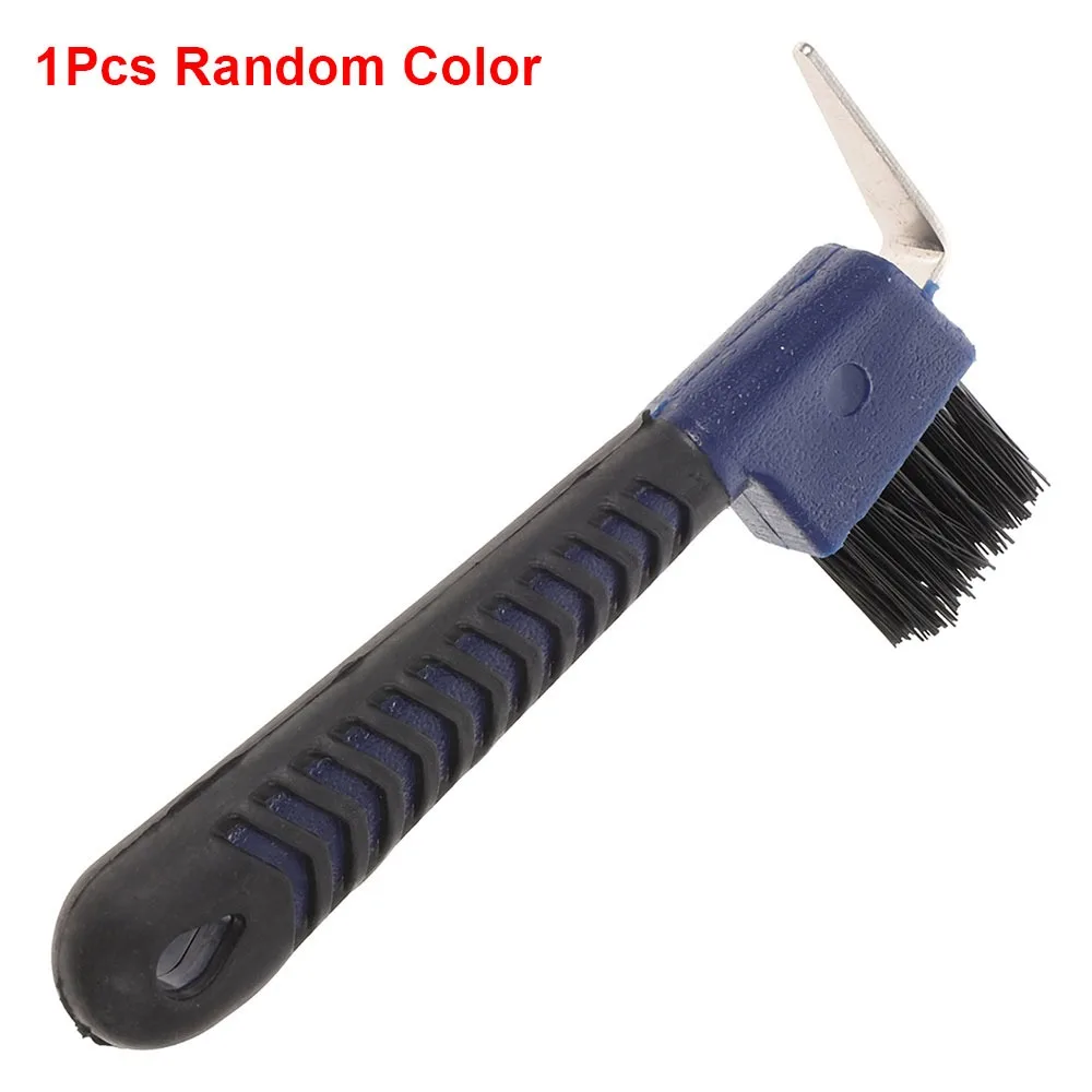1Pcs Nylon Bristle Horse Hoof Brush Comfortable Grip Metal Hoof Cleaning Tool Anti-Slip Random 1005012117076073