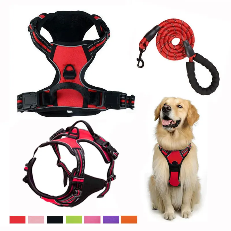 Nylon Webbing Dog Chest Harness Vest Style Lining Soft Breathable Strap Handle Leash Suitable for 1005012119519298
