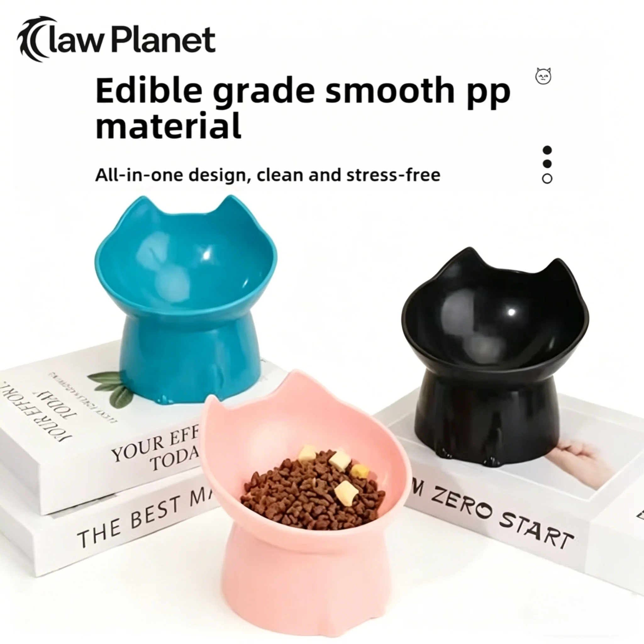 New cat bowl with long ears and high feet bowl with cat and dog neck protection and 1005012120283705
