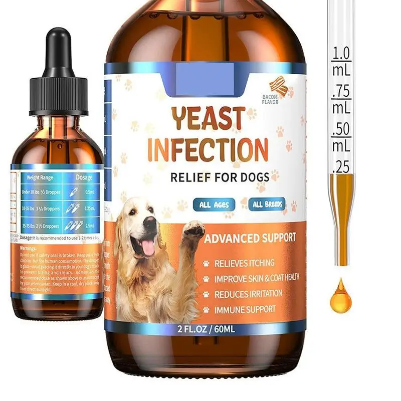 60ML Dog Pet Vitamin Drops Gentle Care Supplement To Maintain Healthy Coat and Skin Pet Ear Drops 1005012127203633
