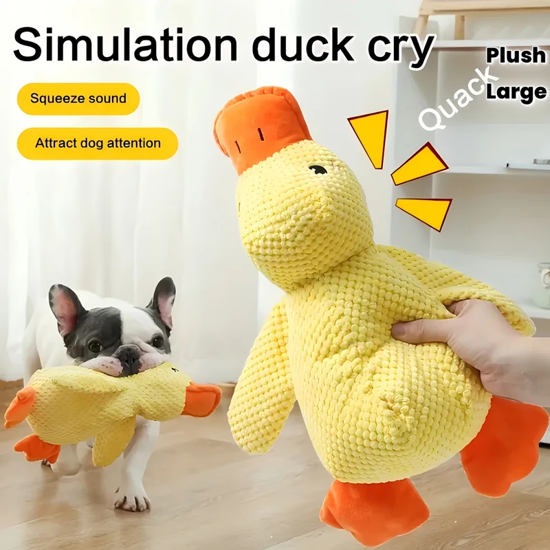 New Cute Dog Toy Duck Bite Resistant Grinding Teeth Cleaning Large Dog Interactive Entertainment 1005012128117301