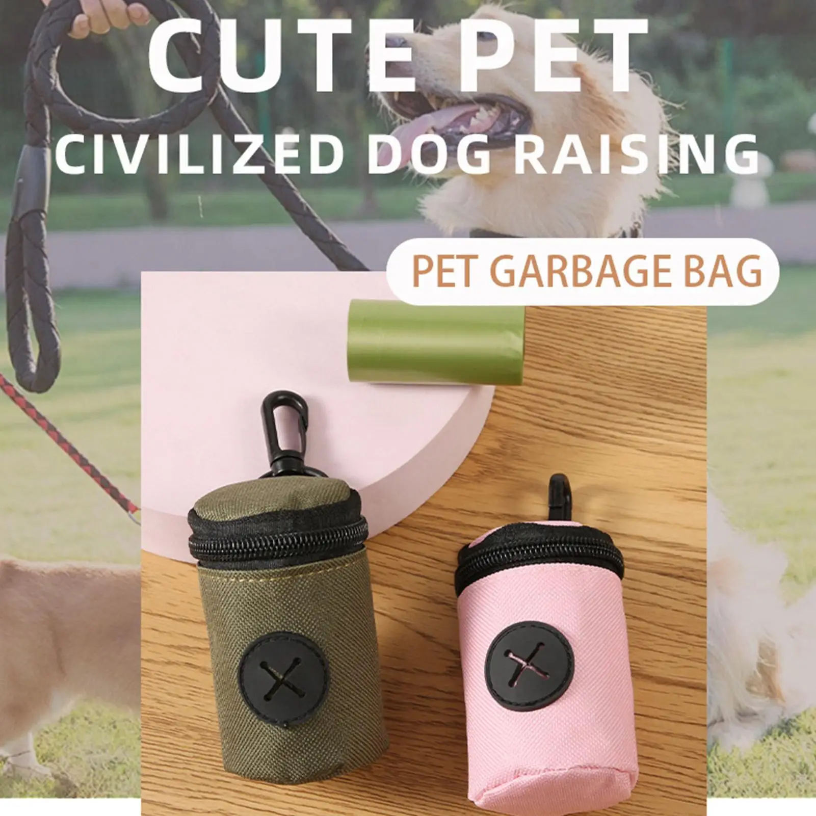 Dog Poop Bag Carrier Portable Pet Waste Bag Dispenser Luxury Stylish Dog Garbage Holder Dispensers 1005012128413422