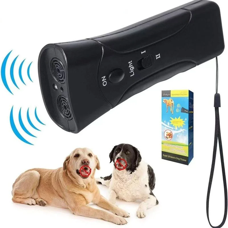 LED Dual Head Ultrasonic Dog Trainer Pet Dog Repeller Anti Barking Stop Bark Training Device 1005012128547528