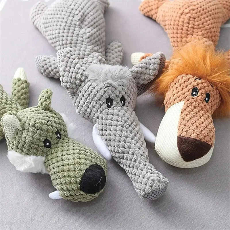 Pet Dog Toy For Large Dogs Cute Plush Squeak Stuffed Toys Fleece Durable Chewing Cute Soft Toy Pet 1005012129993992