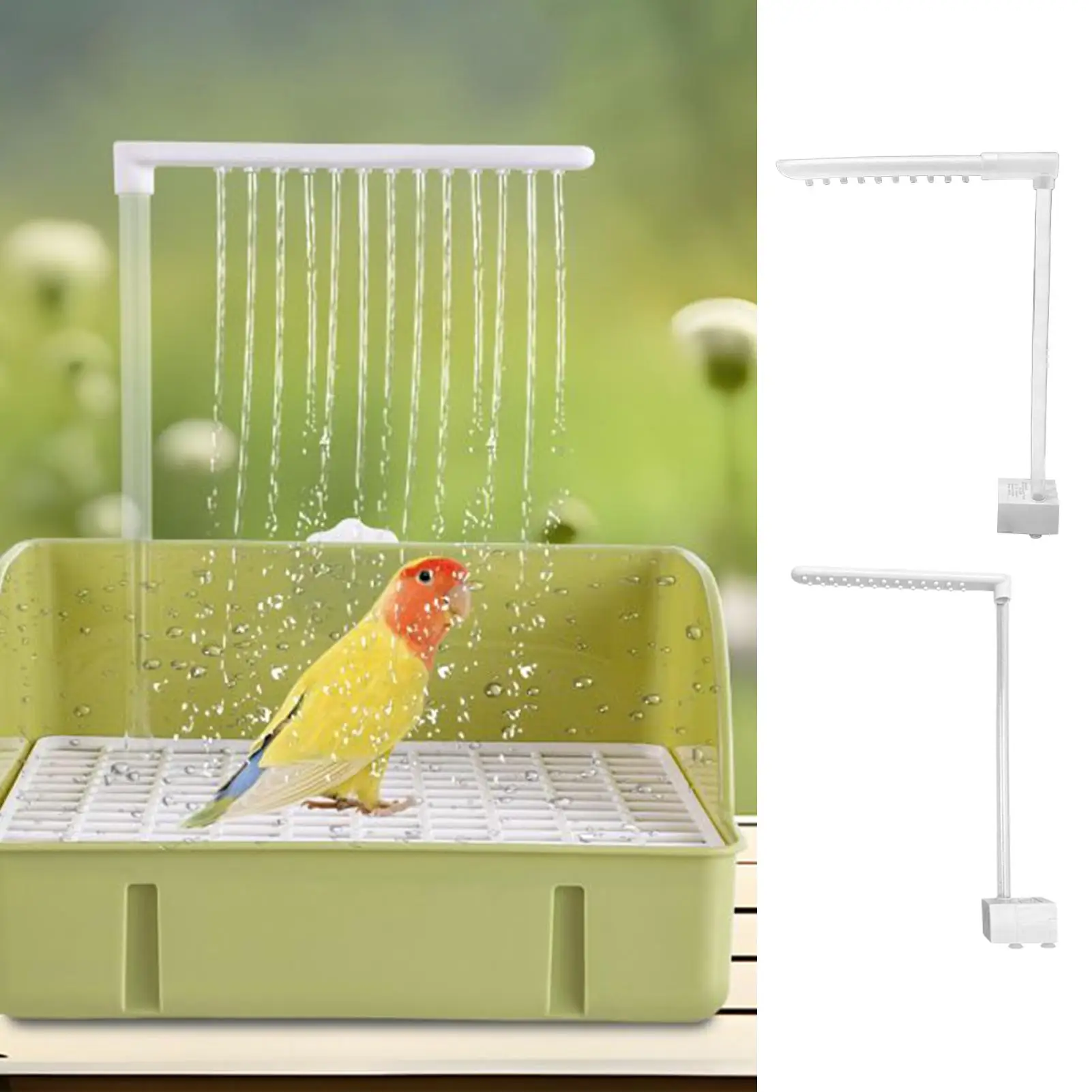 Parrot Bath Accessories Fountain Cage Bird Bath with Running Water Convenient Automatic Pet Pool 1005012130602594