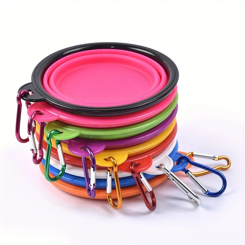 Dog Folding Bowl Portable Dog Travel Bowl Dog Food Water Bowl for Outdoor Walking Silicone Dog Food 1005012131485791