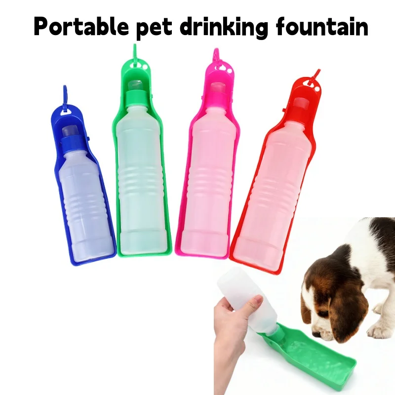 Portable Pet Dog Water Bottle Outdoor Travel Drinking Cup Leakproof Water Dispenser Feeder Bowl 1005012133268883