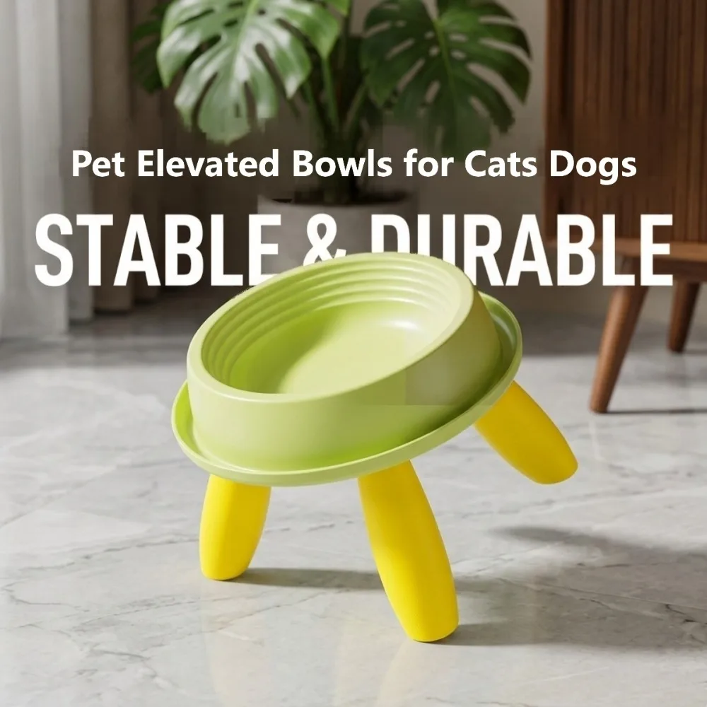 Raised Pet Feeder – Anti-Slip Ergonomic Bowl with Weighted Base & Spill-Proof Design for Cat/Dog 1005012133344331