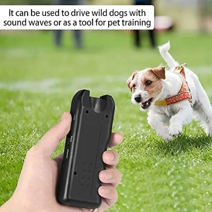 Waterproof Ultrasonic Dog Repeller Portable Anti-Barking Pet Training Device with LED Outdoor 1005012134084215