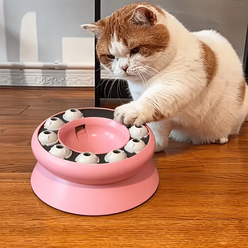 Interactive Cat Treat Dispenser Toy, Rotating Food Puzzle Bowl, Slow Feeder for Cats Kittens 1005012134389721