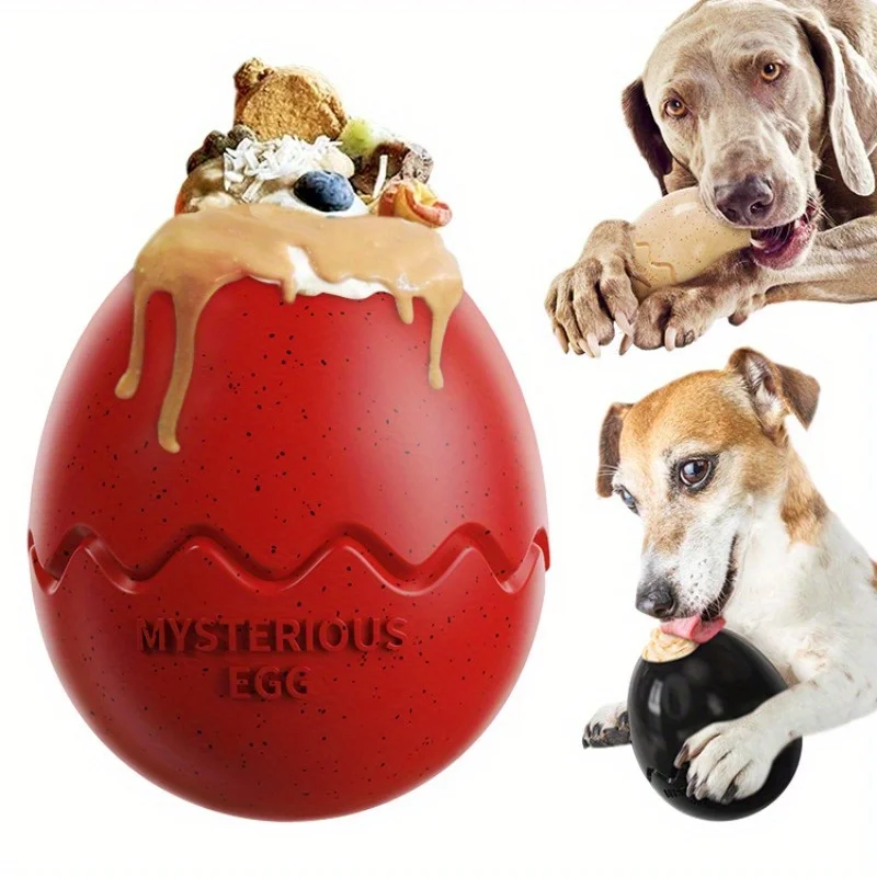 Interactive Dog Toy Dispenser Dinosaur Egg-Shaped Design Perfect for Slow Feeding and Playing 1005012134564111
