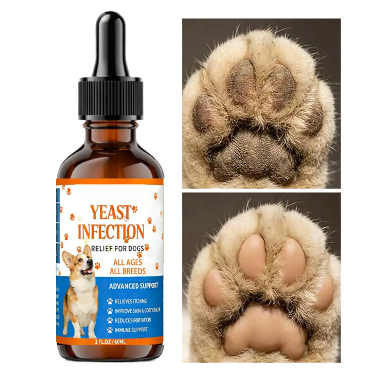 Dog Anti Itch Natural Drops 60ml Itchy Skin Relief Care Dry Skin Health Daily Grooming Supplies 1005012136201210