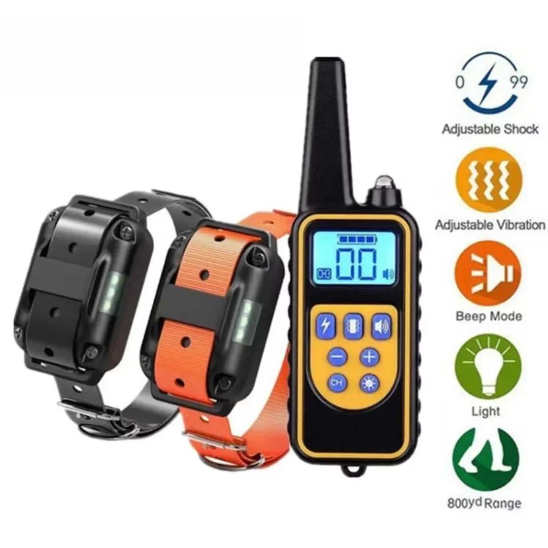 Electric Dog Training Collar Waterproof Pet Remote Control Rechargeable Training Dog Collar (800m) 1005012138237765