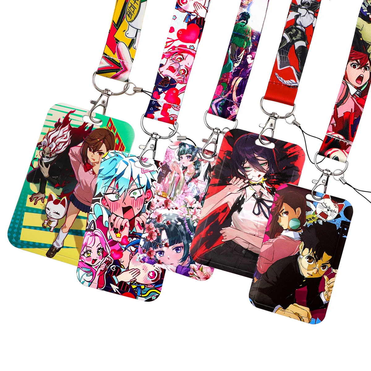Anime Cat ID Card Holder Cool Lanyard for Keys Credential Holders Neck Straps for Fans Keychain 1005012142460430