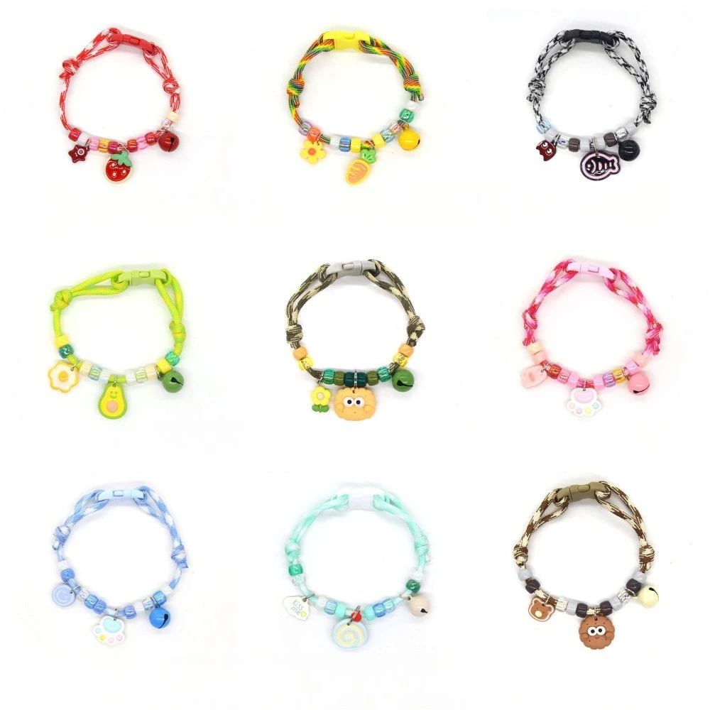 1pc Pet Cat Dog Collar Color Contrasting Weaving Summer Freshness Adjustable Puppy Safety Anti-lost 1005012143767321