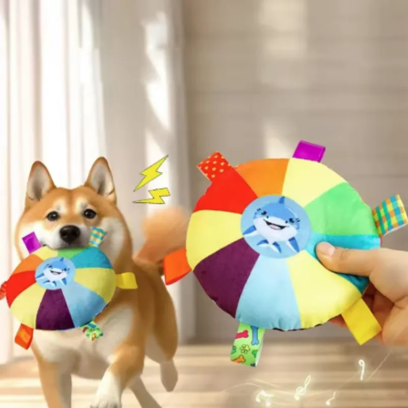 Cartoon Design Dog Plush Sound Toy with Bell Wear Resistant Bite Resistant Teddy Chew Toy for Puppy 1005012146716961