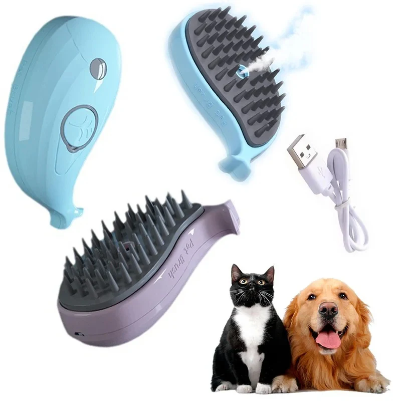 Pet Electric Spray Massage Brush Anti-Flying Pet Comb USB Charged Cat Bath Comb Removes Tangled And 1005012148931852