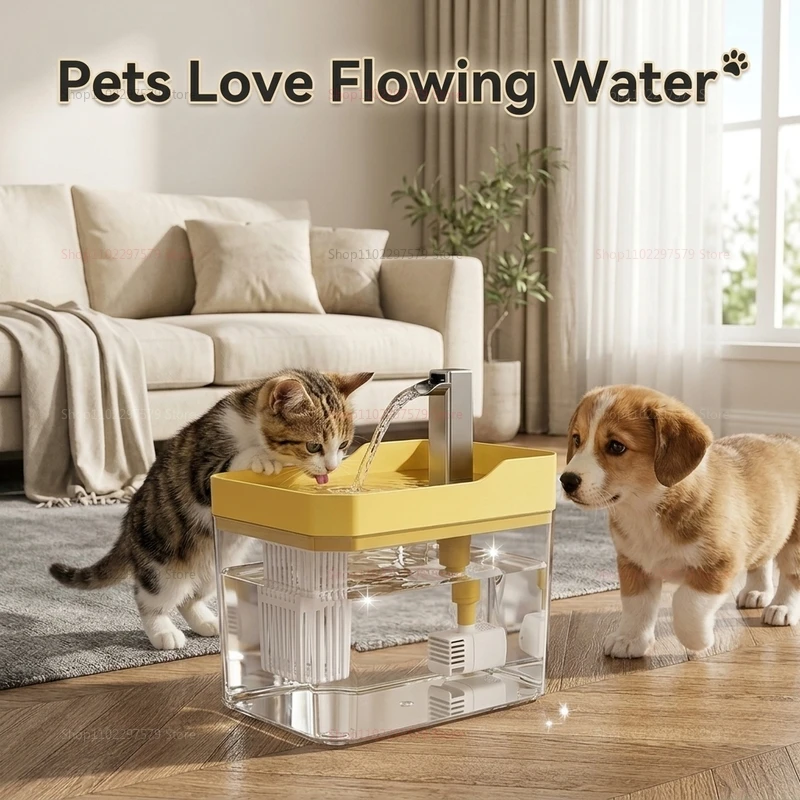 Cat Water Fountain Auto Filter USB Pet Drinking Dispenser Live Water Circulation Quiet Automatic 1005012153038794