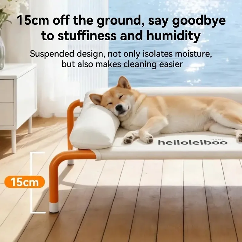 Pet Furniture Mesh Elevated Dog Beds Breathable Removable Raised Dog Bed with Pillow Outside Dog 1005012153248679