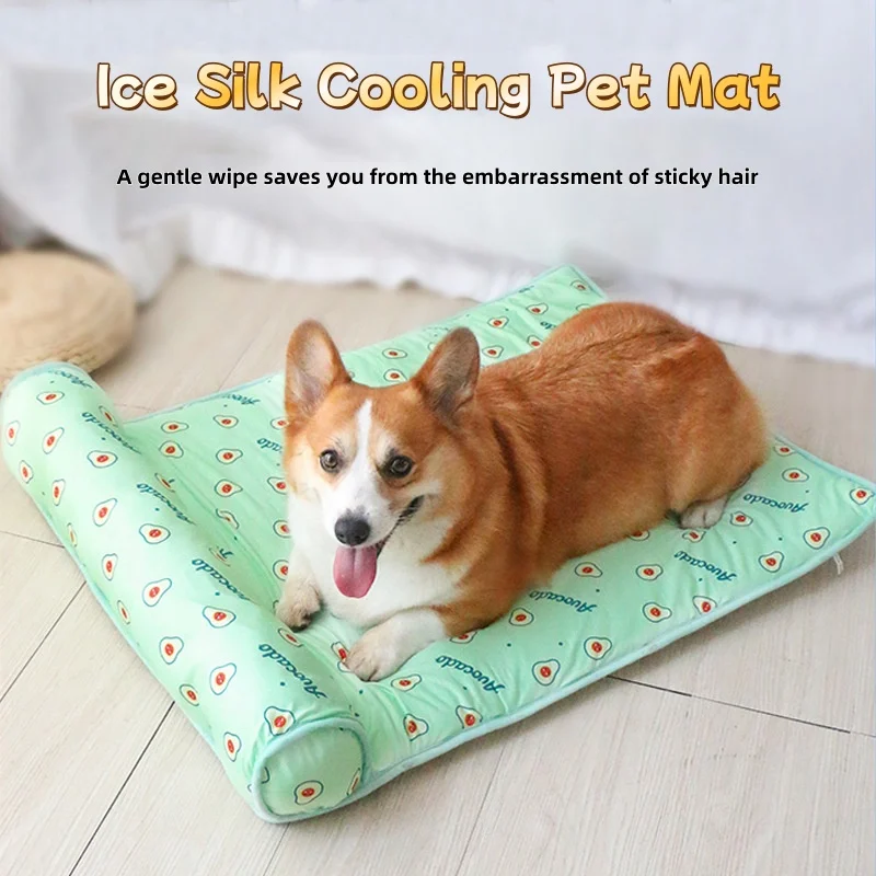 Summer Dog Cooling Pad Breathable Ice Silk Pet Mat Washable Anti-Slip Cold Blanket Sofa Bed for 1005012155965547