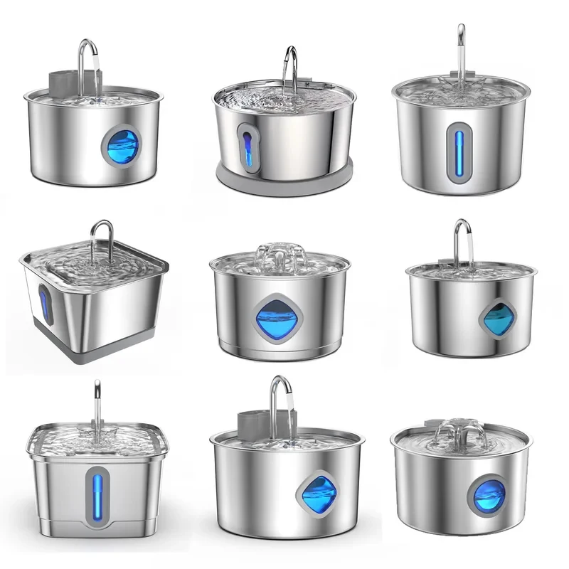 2.2L/3.2L/4L Automatic Cat Water Fountain Stainless Steel Dog Water Dispenser Ultra-Quiet 1005012156419275