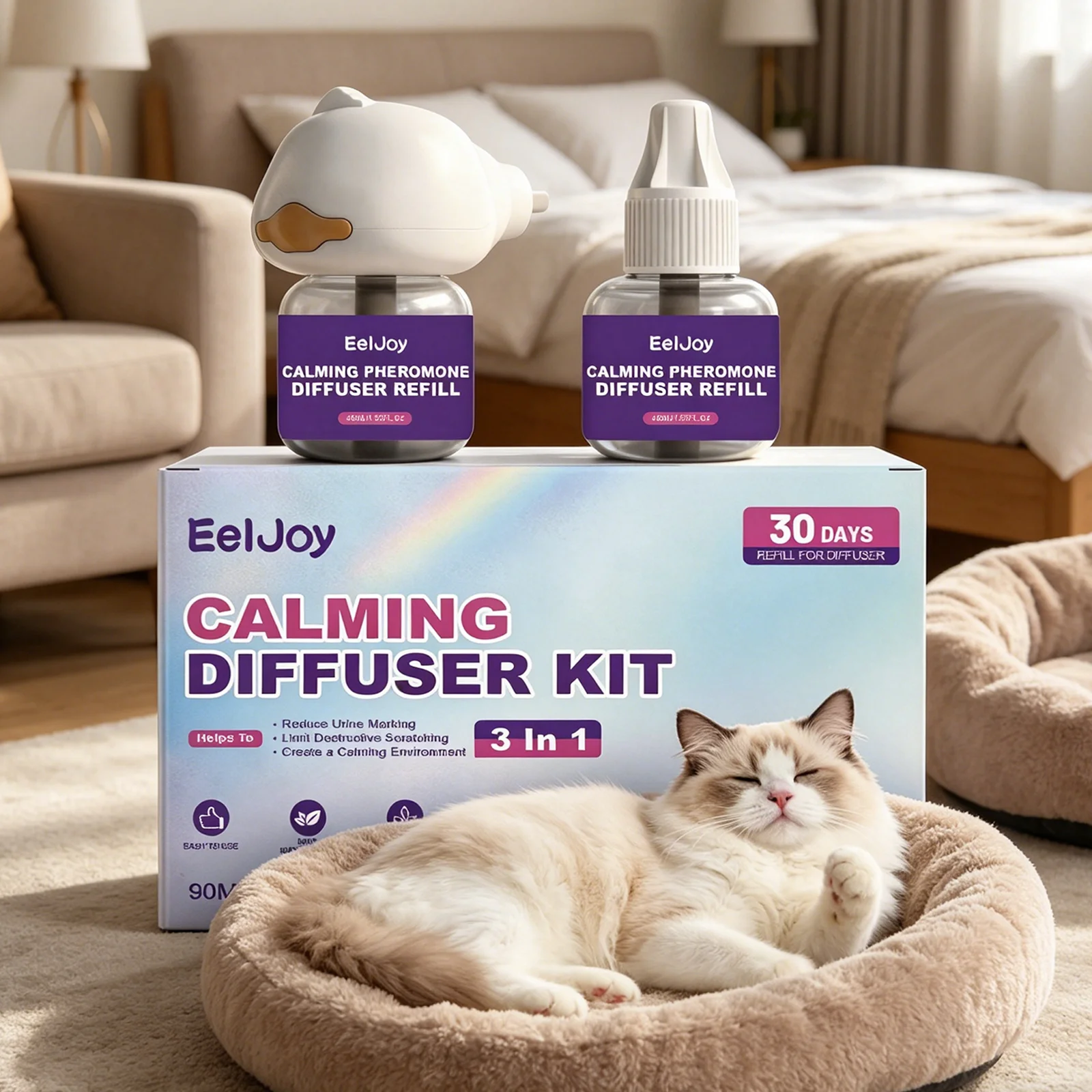 Cat Calming Diffuser Anti Stress for Cats Calming Aid for Anxious Cat Relax Room Diffuser for Multi 1005012156489407