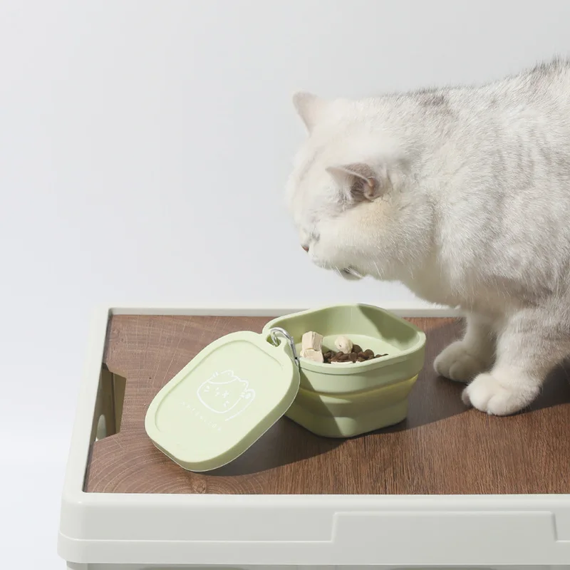 Portable Foldable Silicone Pet Bowl Outdoor Travel Feeding for Water and Food Suitable Dogs Cats 1005012157591525