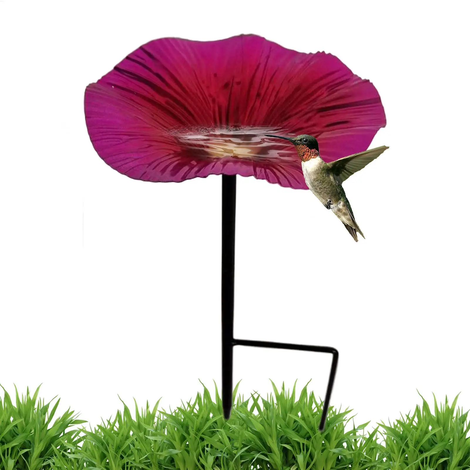 Bird Bath for Outdoor Garden Removeable Stand Bird Bath Bowl with Metal Stake for Courtyard Garden 1005012159471329