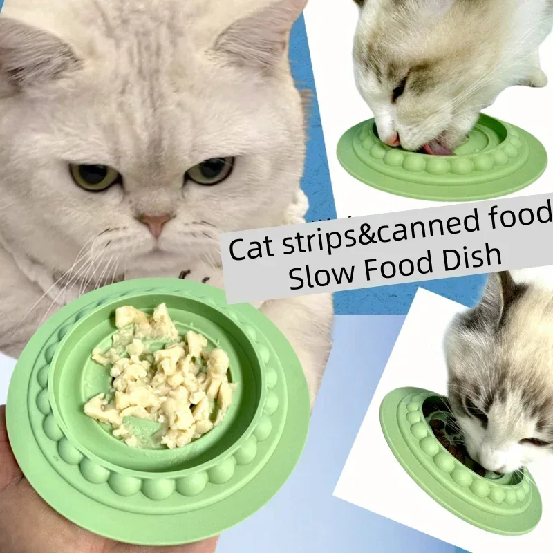 Cat Slow Feeder Mat Slow Feeder Bowl Pet Liquid Food Bowl Cat Treat Dish Anti Choking Eating Plate 1005012160734533