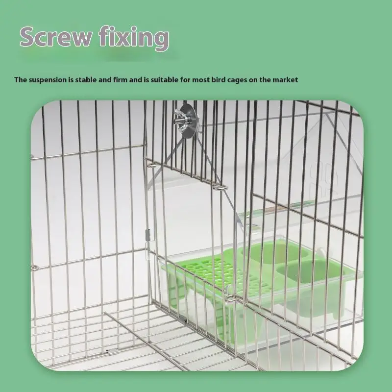 Hanging bird cage accessories parrot feeder anti scattering bird feeding bowl multifunctional bird 1005012161510048