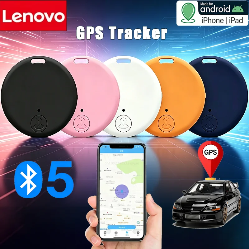 Lenovo GPS Tracker Bluetooth 5.0 Anti-Lost Device, Smart Wireless Locator Finder for Pet, Kids 1005012162921804