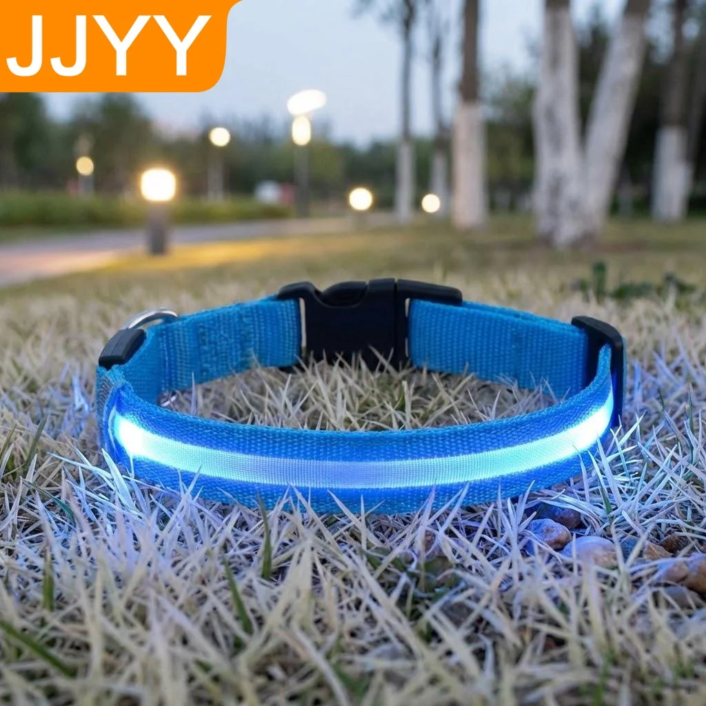 Nylon Reflective LED Dog Collar Light Up Pet Collar Night Walking Camping Safety Adjustable Durable 1005012165307609