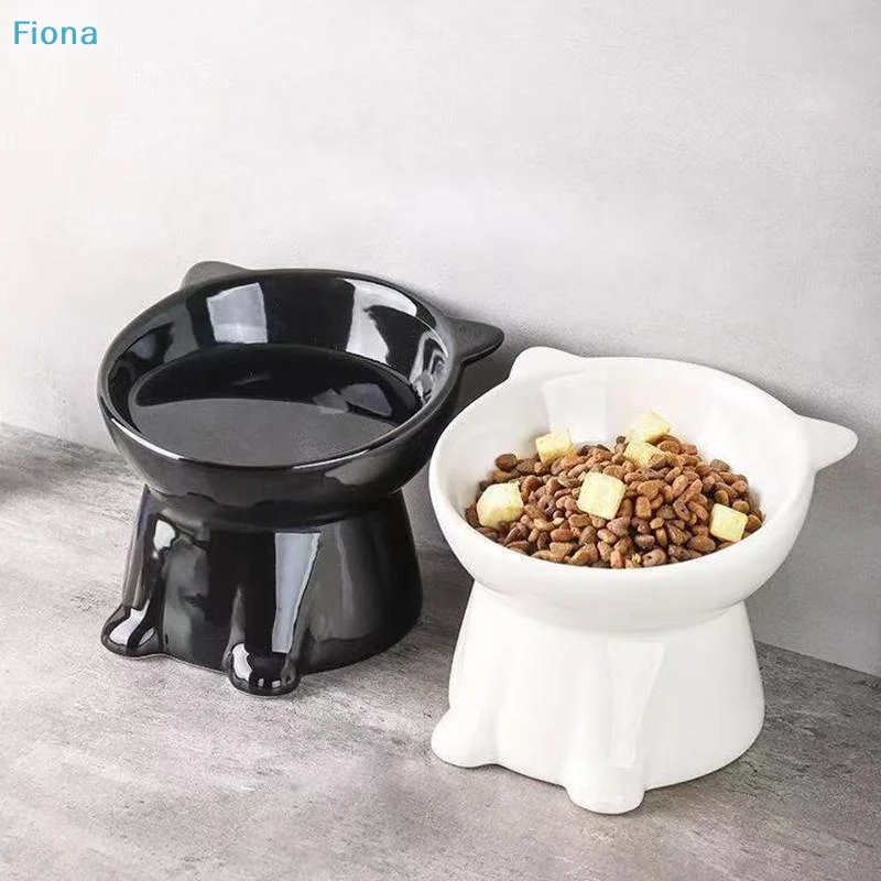 Elevated Cat Ear Plastic Bowl, raised Tilted Pet Food & Water Bowl for Cats 1005012166053618