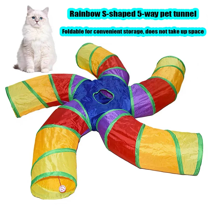 Cat Tunnel 5-Way Foldable Tube Leads Directly to S-Shaped Maze House 1005012167342772