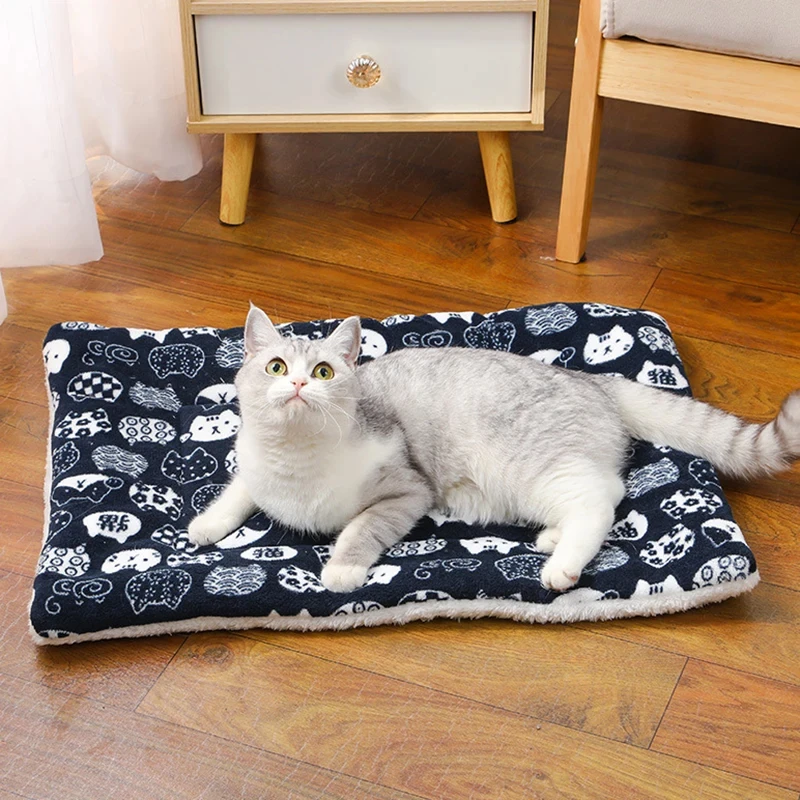 Thicken Cat Mat Breathable Flannel Cat Sleeping Mat Soft Dog Cushion for Small Dog Winter Warm Cat 1005012168945671
